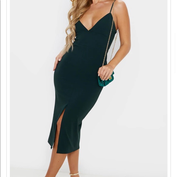 PrettyLittleThing Dresses & Skirts - Emerald Green Midi Dress